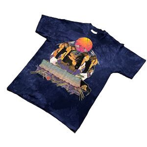 The Mountain Vintage 1996 Gina Gray Native American All Over Print T-Shirt M